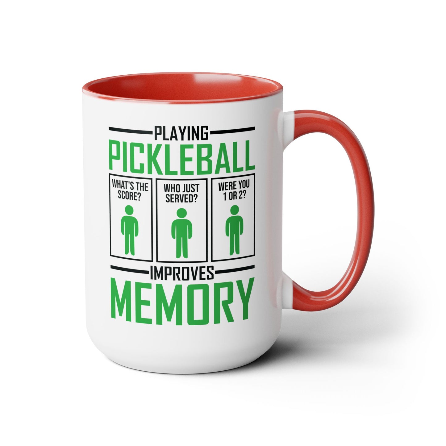 Funny Playing Pickleball Improves Memory Dink Player Coffee Mug