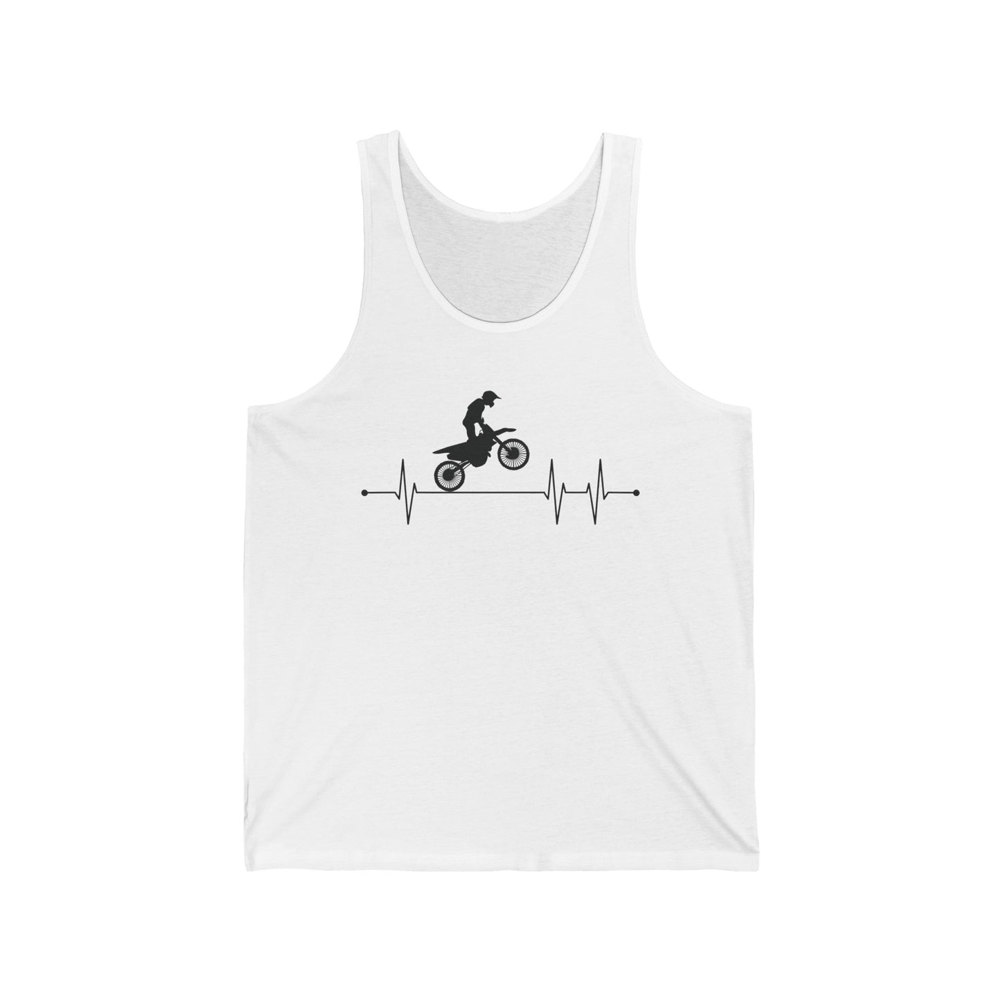 Funny Dirt Bike Heartbeat Dirtbike Motocross Biker Tank Top For Men