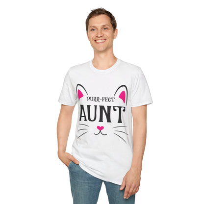 PURR-FECT Aunt Funny Cat Lover Cute Funny Kitten T Shirt Gift For Men Women T-Shirt