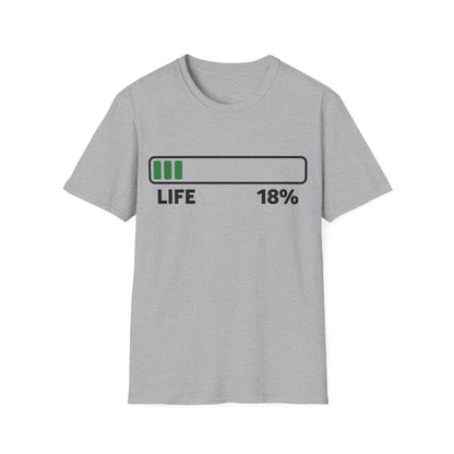 Funny Loading Bar 18% 18th Birthday Gift T-Shirt, Customize the 18 With Your Age  Personalized T-shirt Men Women Kids