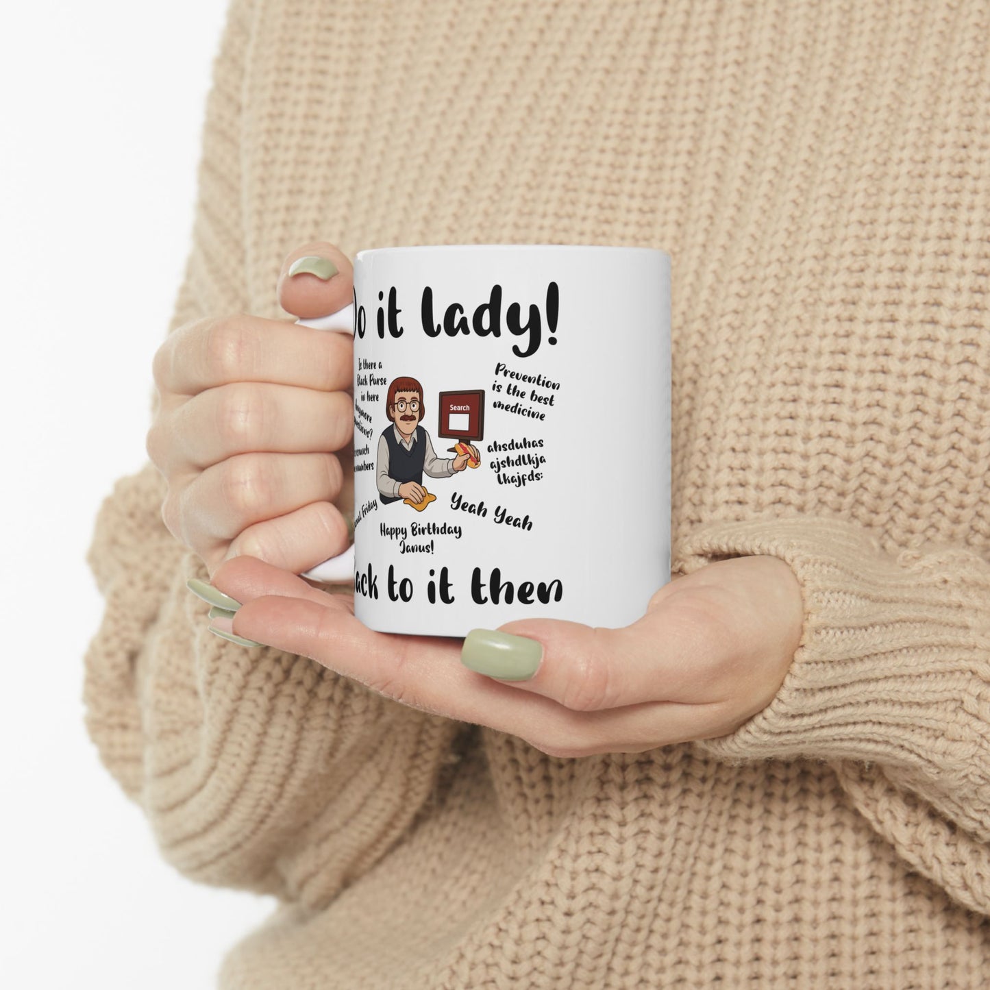 Do it lady! Chit, Trending Funny Saying Coffee Mug for Men Women