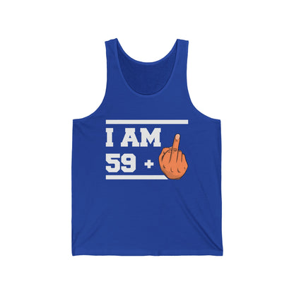 Funny 60th Birthday Sarcastic Gift 59+1 59 Plus 1 Tank Tops For Men Women