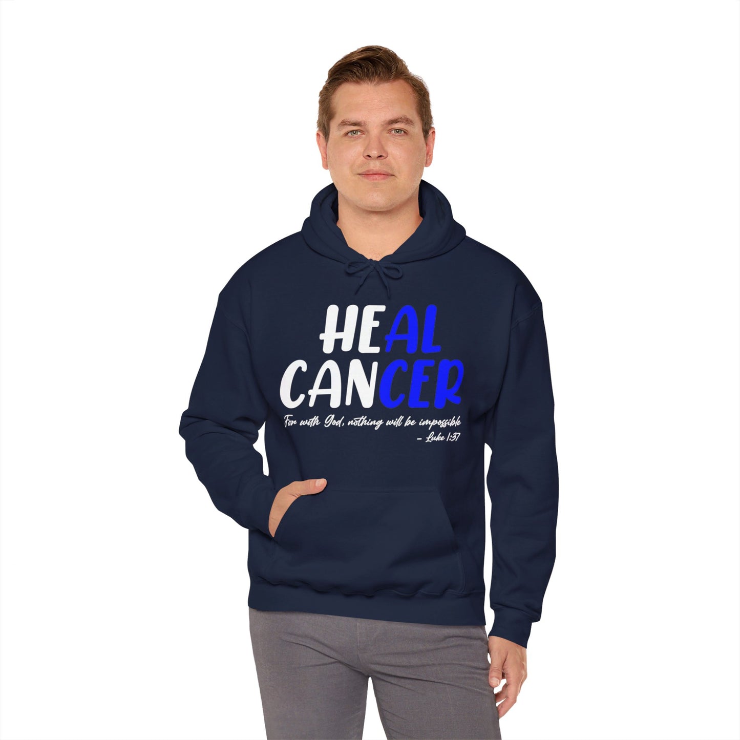 Colon Cancer Faith Bible Verse CRC Awareness Support Heal Family Hoodie For Men Women
