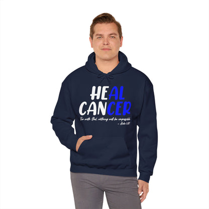Colon Cancer Faith Bible Verse CRC Awareness Support Heal Family Hoodie For Men Women