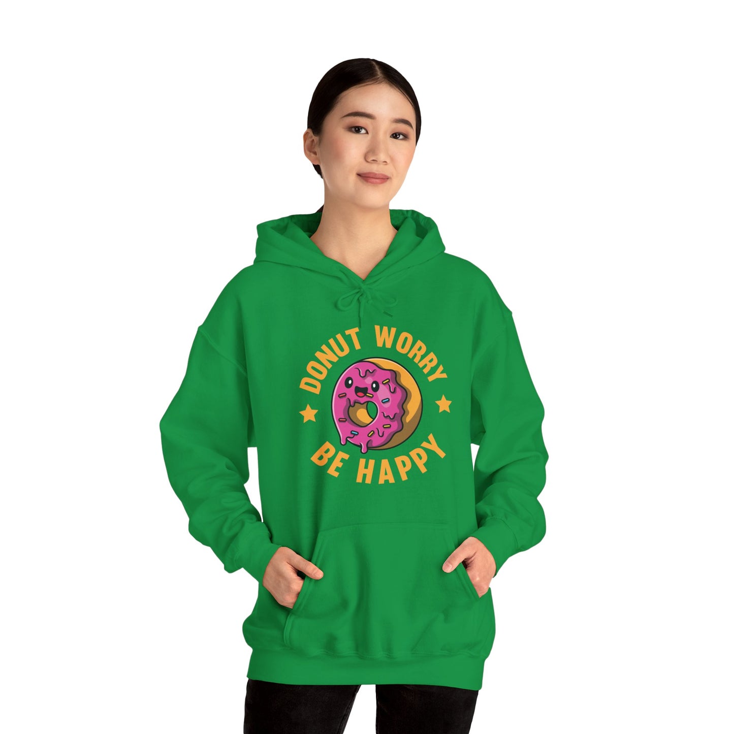 Funny Donut Worry Be Happy Foodie Donut Lovers Hoodie For Men Women Hoodie