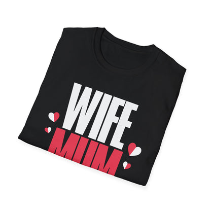 Womens Wife Mum Boss Mothers Day Mom Tshirt