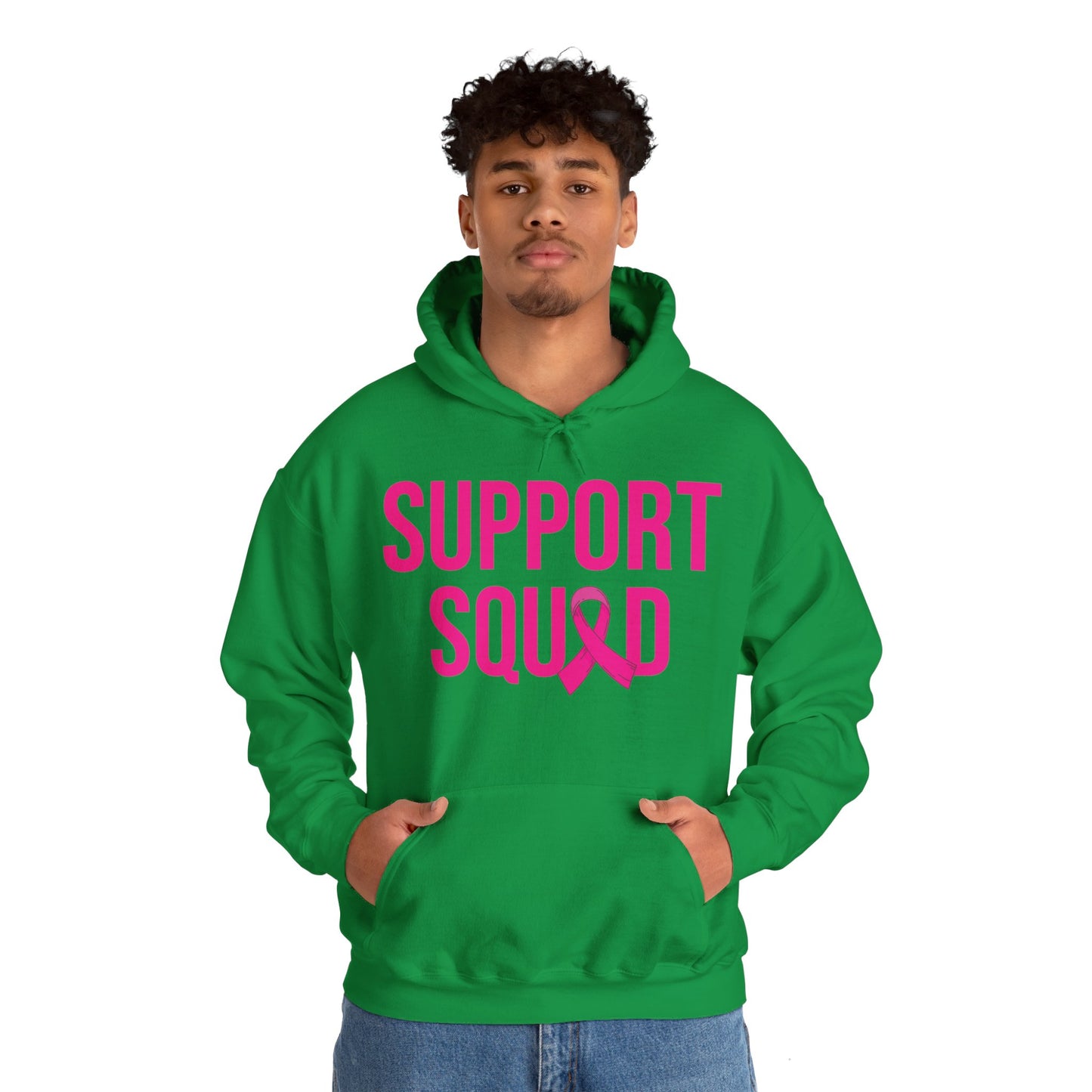Support Squad Breast Cancer Warrior Awareness October Pink Hoodie