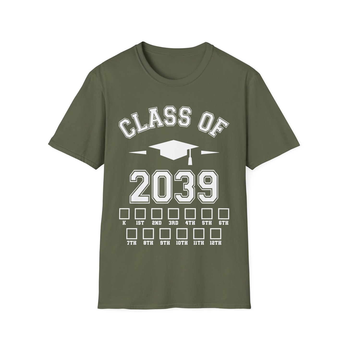 Funny Class of 2039 Checklist Grow with Me Kindergarten First Day Graduation