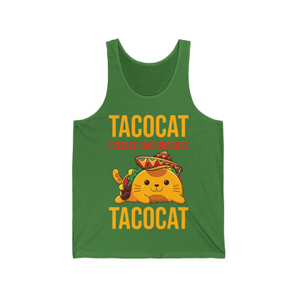 Funny Tacocat Spelled Backwards is Tacocat Cat Food Foodie Tank Tops