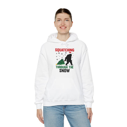 Squatching Through The Snow Funny Bigfoot Christmas Sasquatch Hoodie