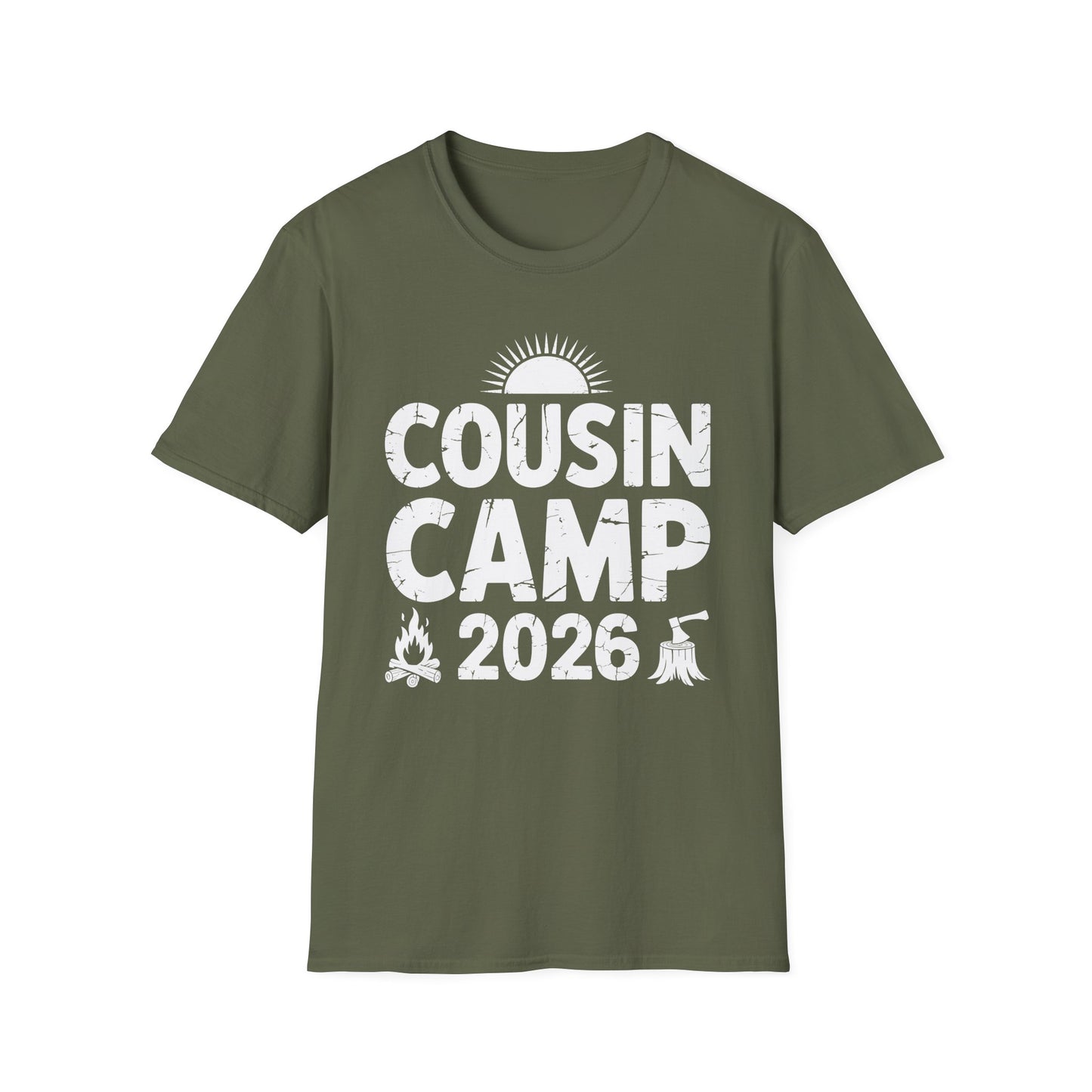 Cousin Camp 2026 Camping Campfire Summer Vacation Family T-Shirt