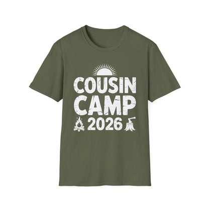 Cousin Camp 2026 Camping Campfire Summer Vacation Family T-Shirt