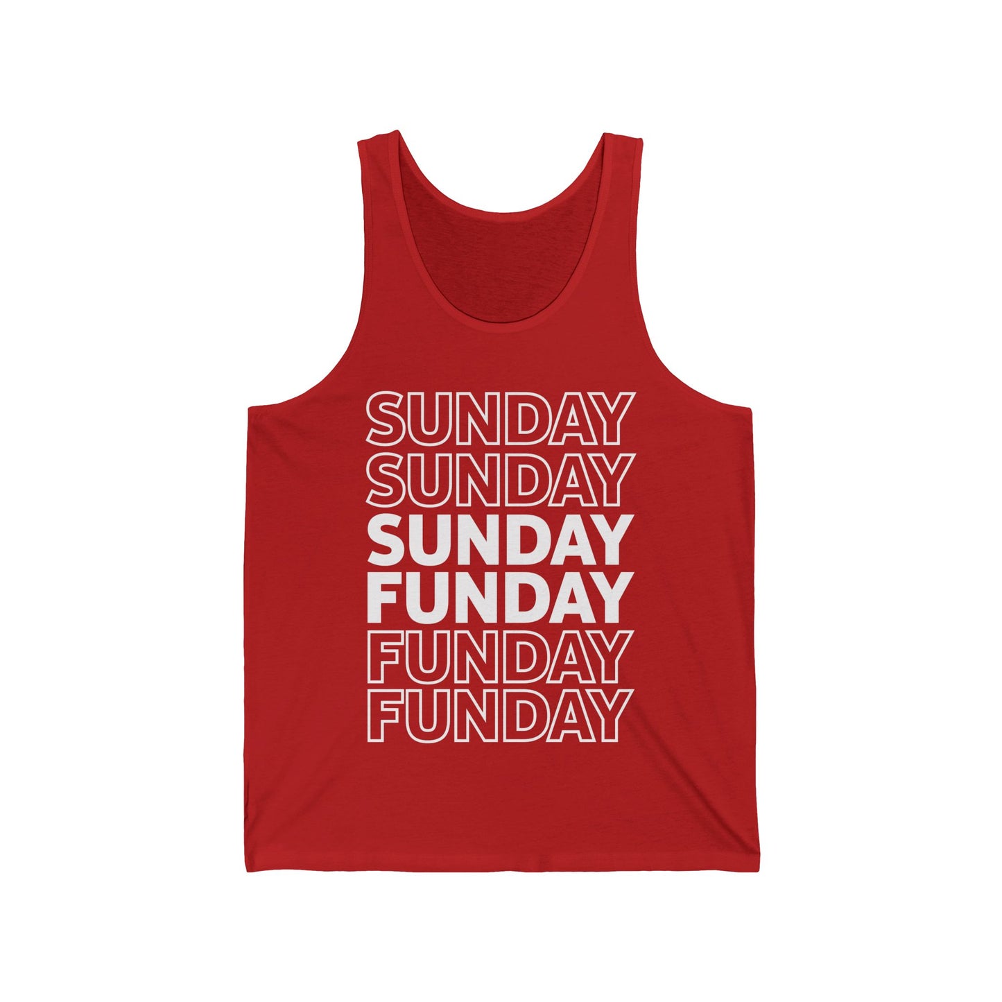 Sunday Funday Rainbow Fade Color Party Tank Top