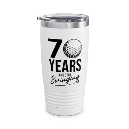 70 Years And Still Swinging 70th Birthday Funny Golf Club Tumbler