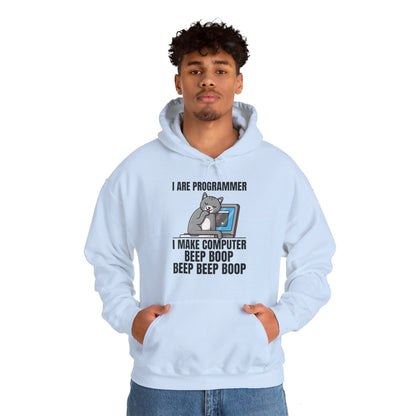 Funny I Are Programmer I Make Computer Beep Boop Cute Cat Hoodie For Men Women Hoodie