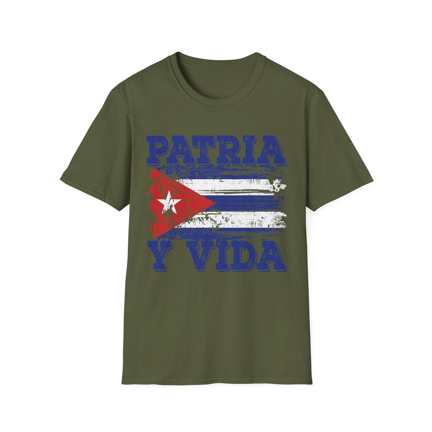 Cuba Patria y Vida Flag Distressed Vintage Cuban Flag T-Shirt For Men Women