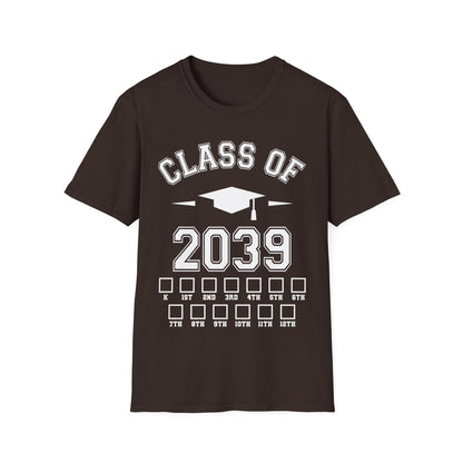 Funny Class of 2039 Checklist Grow with Me Kindergarten First Day Graduation