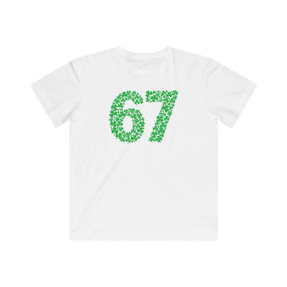 Six Seven Meme 67 St Patrick's Day Shamrocks Kids T-Shirt