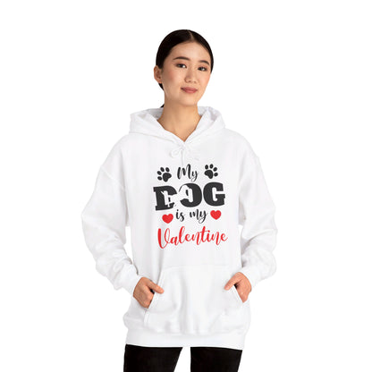 Funny My Dog is My Valentine Dog Lovers Hoodie For Men Women Hoodie