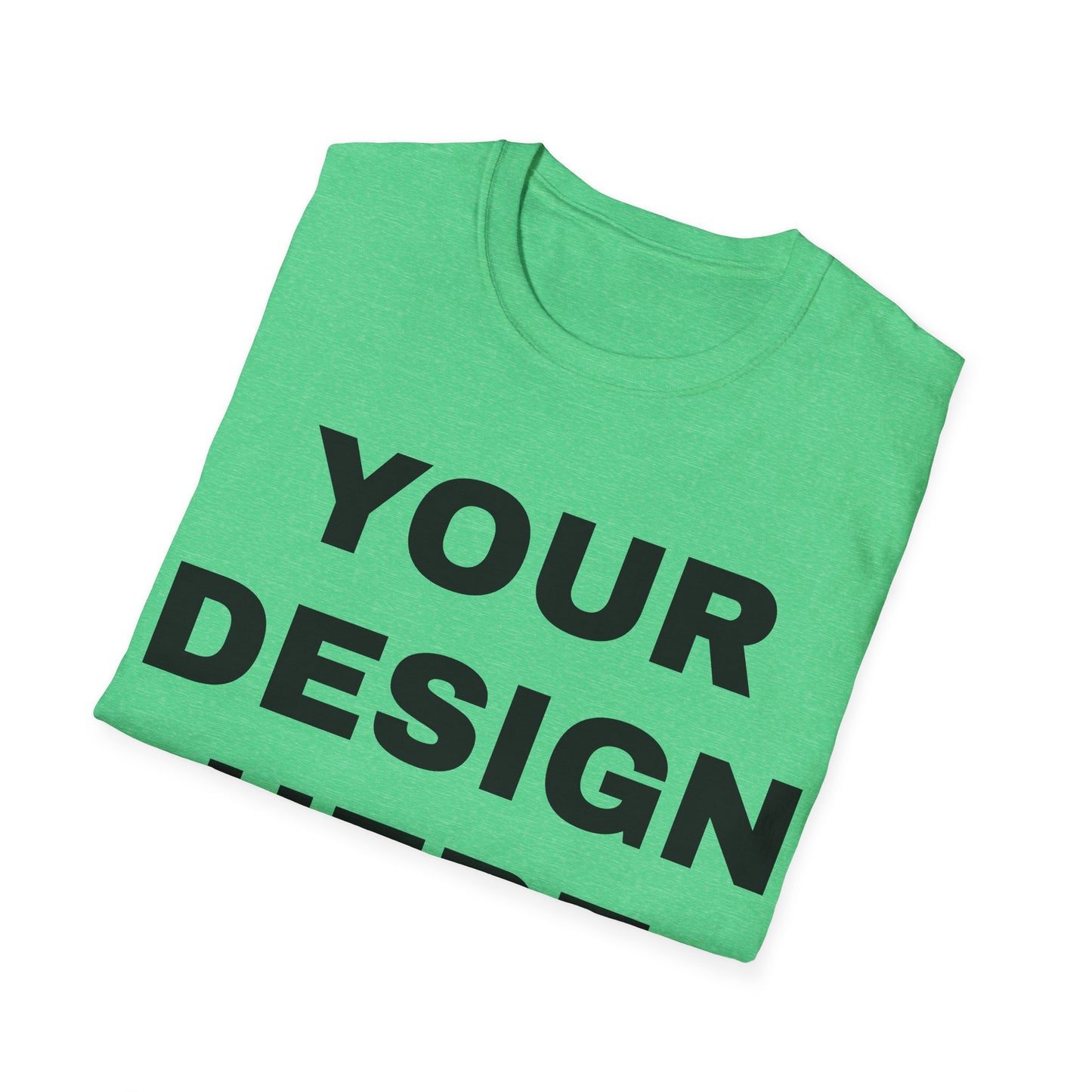 Custom Text Personalized Your Design on Unisex Softstyle T-Shirt