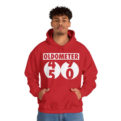 Funny Oldometer Odometer 50th Birthday Gift 50 yrs Old Joke Hoodie For Men Women Hoodie