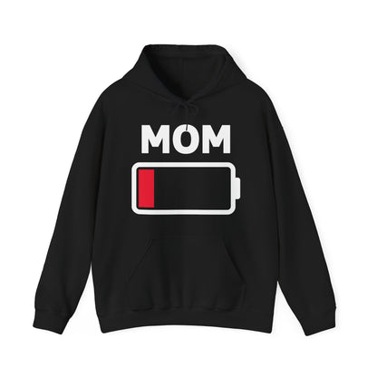 Funny Mom Tired Low Battery Mothers Day Hoodie