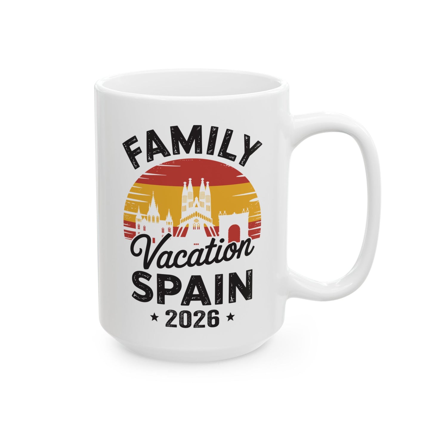 Family Vacation Spain 2026 Traveler Trip Tour Coffee Mug For Men Women