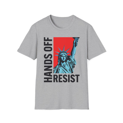 Resist Statue of Liberty Hands Off Resistance Protest T-Shirt For Men Women