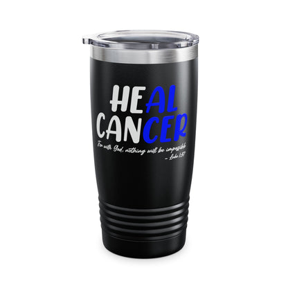 Colon Cancer Faith Bible Verse CRC Awareness Support Heal Family Tumbler For Men Women