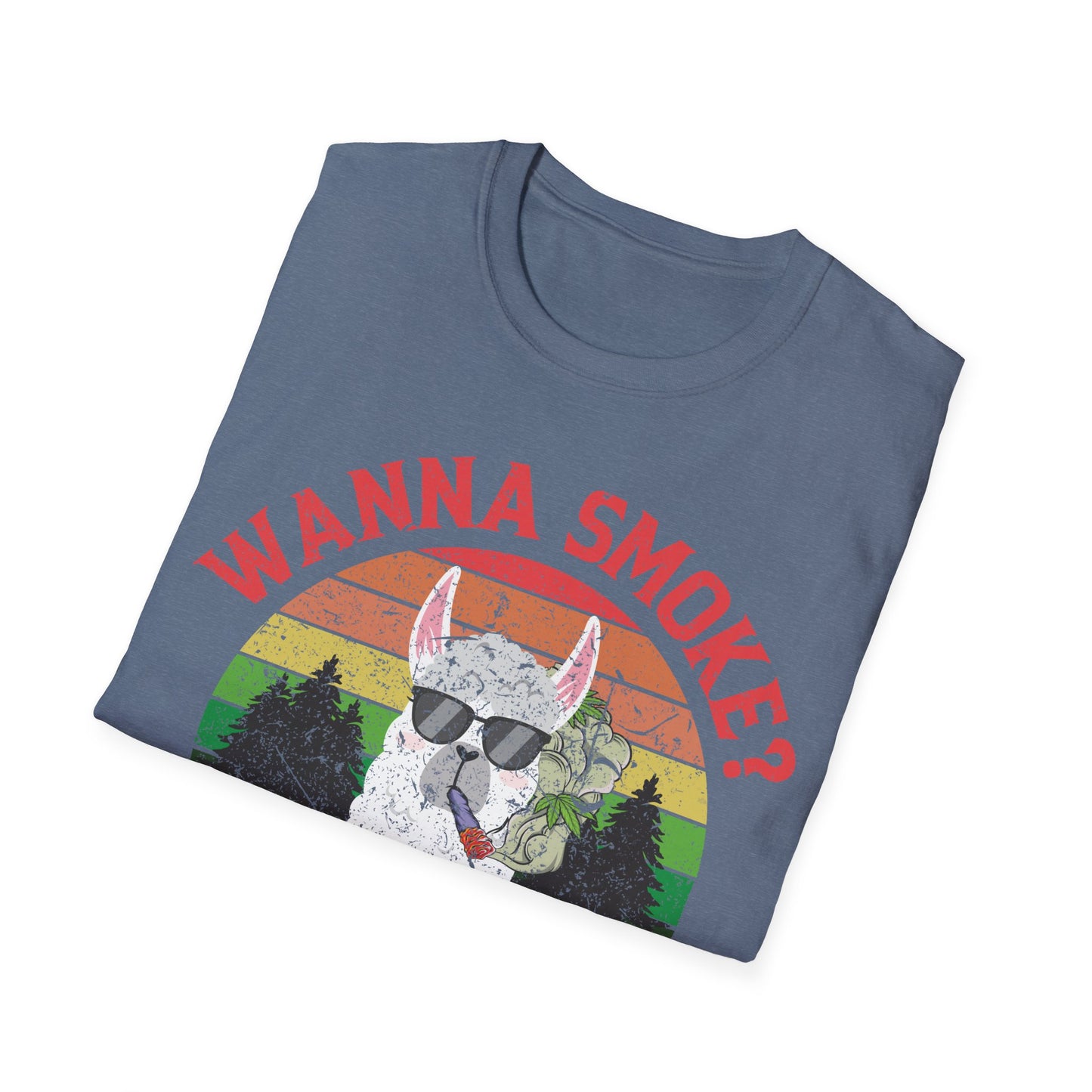 Funny Wanna Smoke Alpaca Bowl, Cute Weed Pun Marijuana T-Shirt