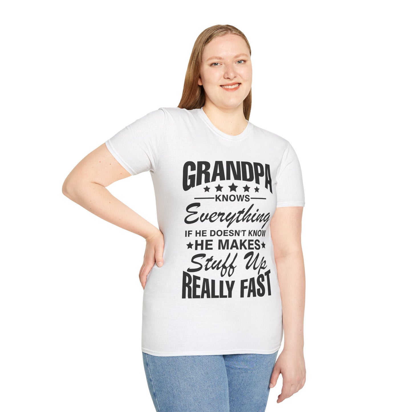 Grandpa Knows Everything Funny Gift For Father's Day Grandfather T-Shirt