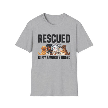 Rescued is My Favorite Breed Animal Rescue T-Shirt