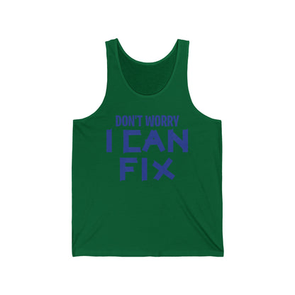 Funny Don't Worry I Can Fix It Duct Tape Ducktape Husband Tank Top