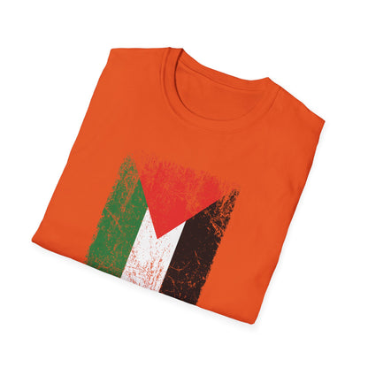 Distressed  Palestine Flag I love Palestine Gaza Vintage T-Shirt For Men T-Shirt