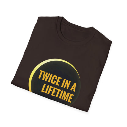 Solar Eclipse Shirt Twice in Lifetime 2024 Funny Solar Eclipse Shirt for Men Women