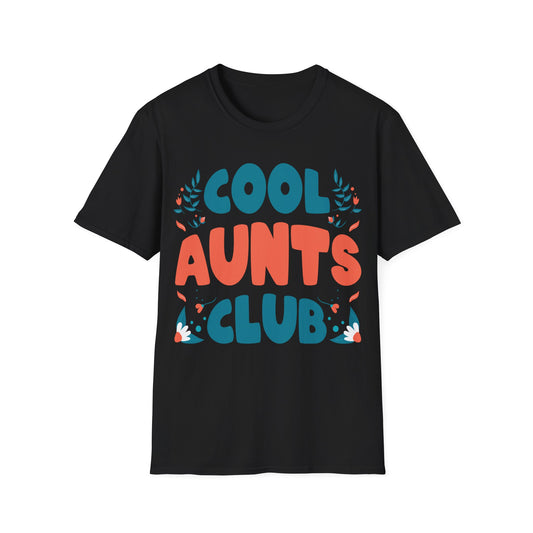 Cool Aunts Club Groovy Retro Smile Aunt Auntie Funny Mother's Day T-Shirt