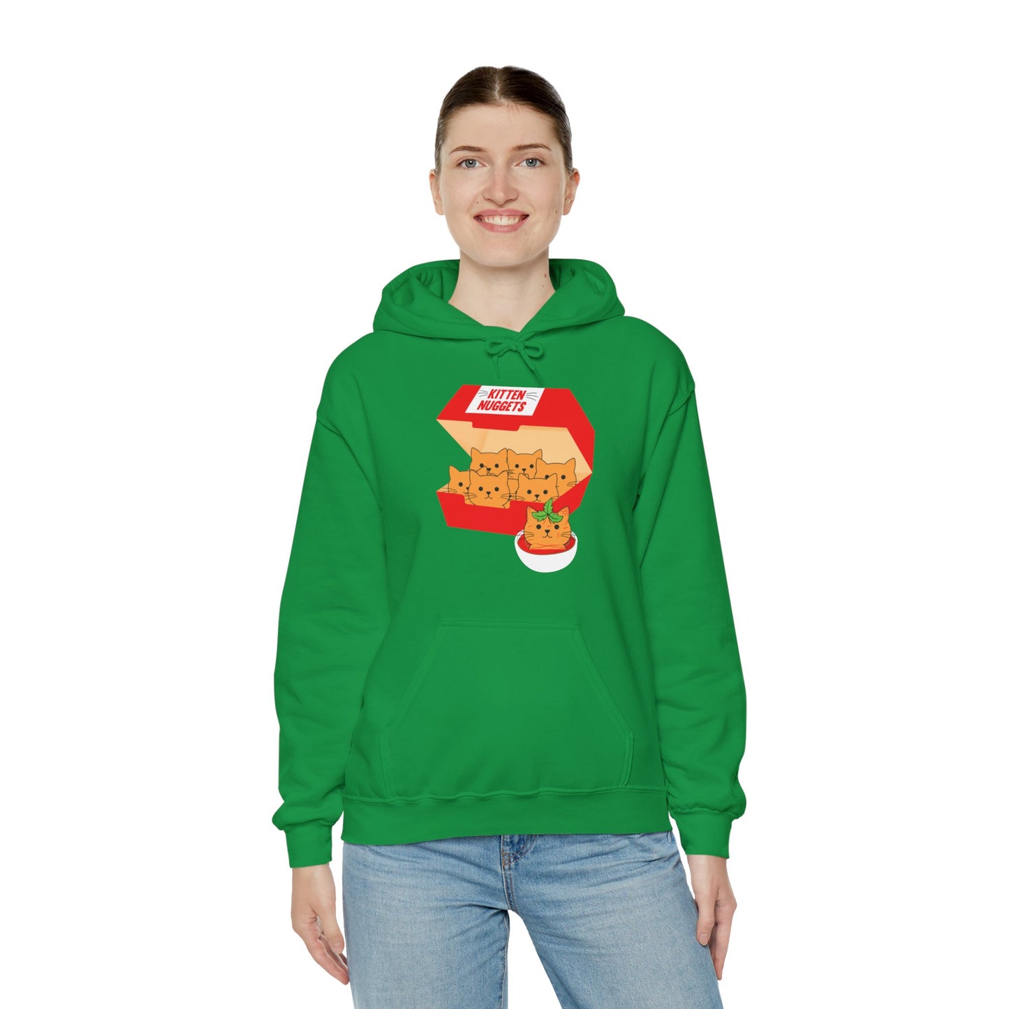 Funny Kitten Nuggets Food Pun Cat Lover Gift Chicken Nuggets Hoodie For Men Women Hoodie