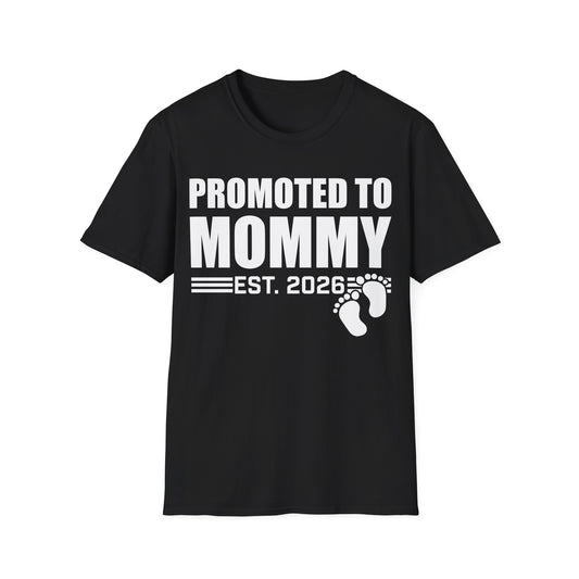 Promoted To Mommy 2026 Pregnancy Announcement Mothers Day Mom To Be T-shirt