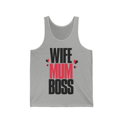 Womens Wife Mum Boss Mothers Day Mom Tank Tops