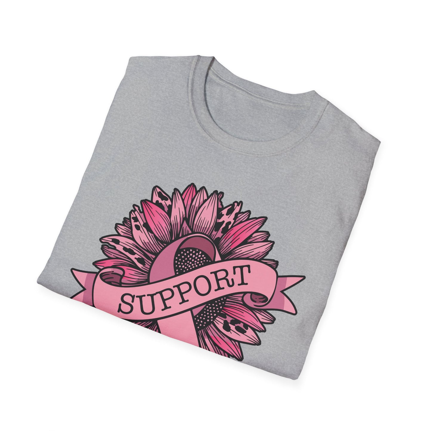 Sunflower Pink Breast Cancer Awareness Women Warrior T-Shirt For Men Women