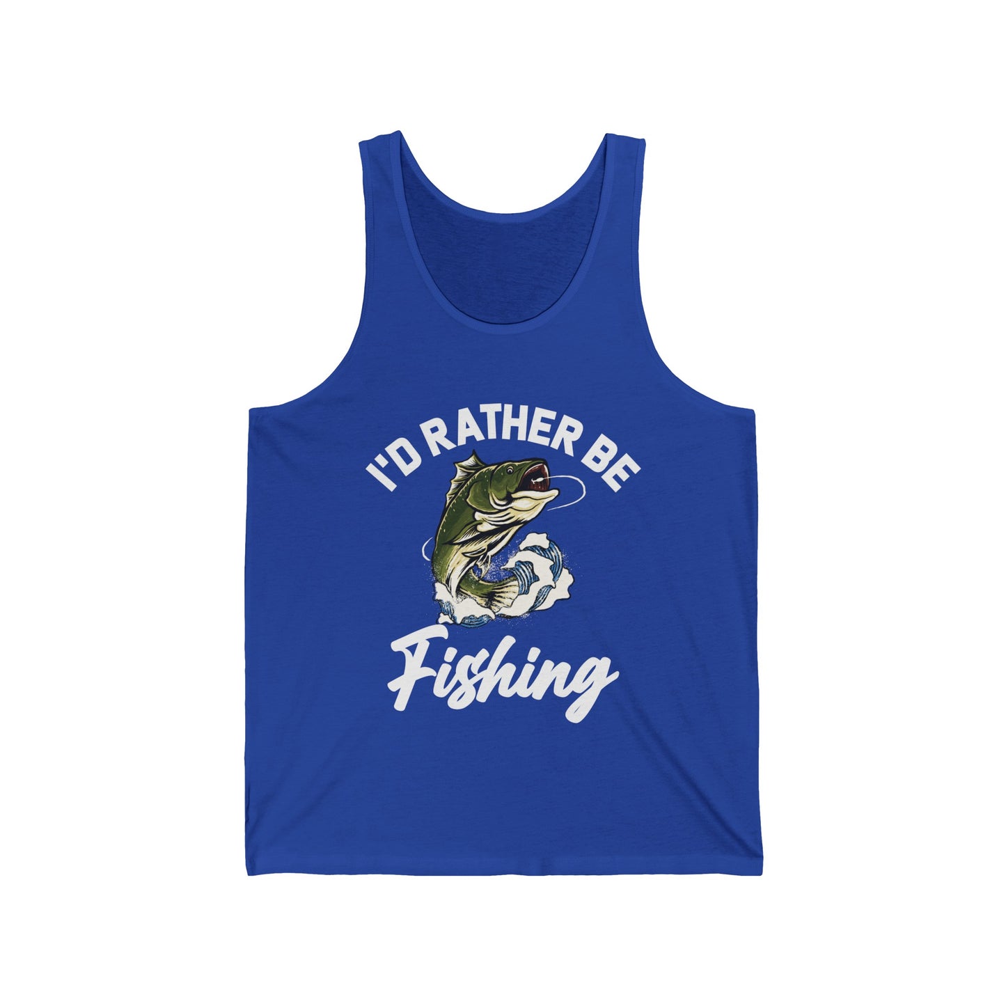 I'd Rather Be Fishing Fisherman Fathers Day Tank Tops For Men Women