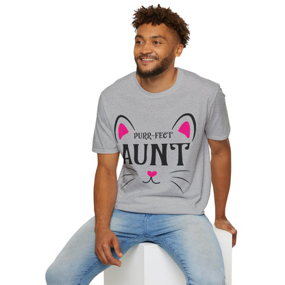 PURR-FECT Aunt Funny Cat Lover Cute Funny Kitten T Shirt Gift For Men Women T-Shirt