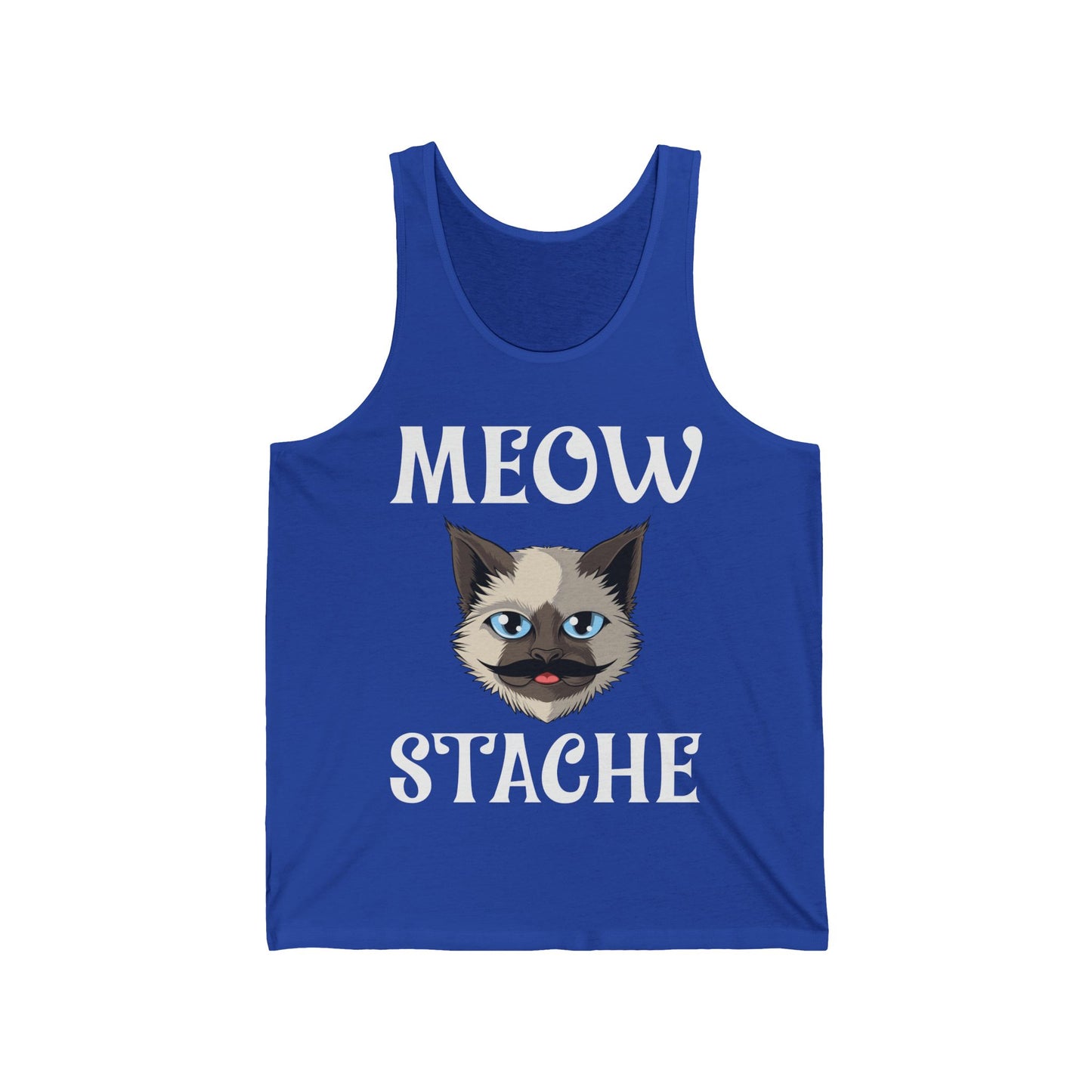 Meowstache Cat Mustache Moustache Beard Bearded Kitten Lovers Tank Top For Men Women Tank Top