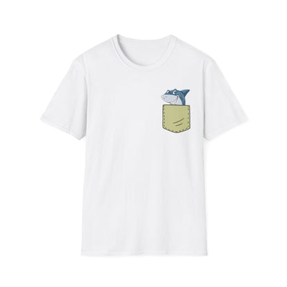 Cute Shark Pocket Animal Pets Funny Shark Gift T-Shirt For Mens Womens Kids T-Shirt