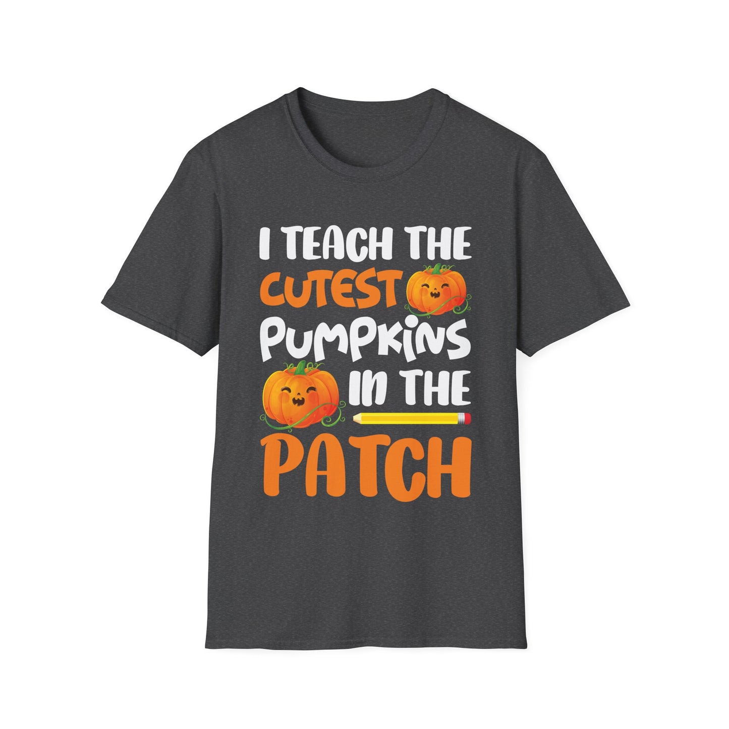 Funny I Teach The Cutest Pumpkins In The Patch Teacher Halloween Pumpkin  T-Shirt For Men Women