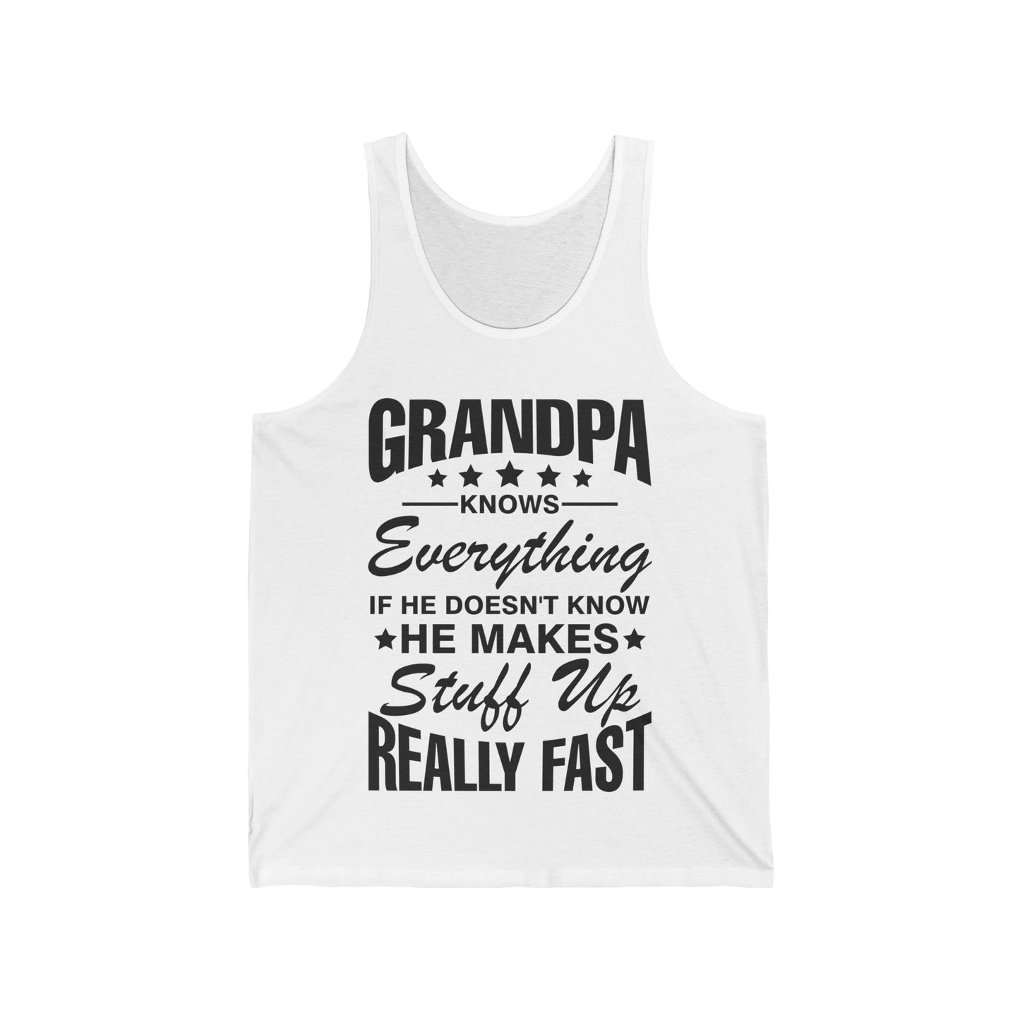 Grandpa Knows Everything Funny Gift For Father's Day Grandfather Tank Top