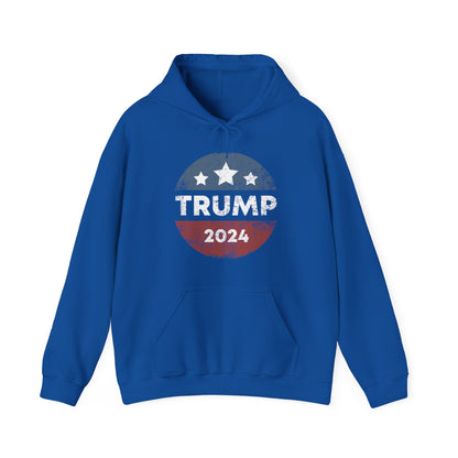 Trump 2024 Retro Campaign Button Re Elect President Trump Hoodie For Men Women Hoodie