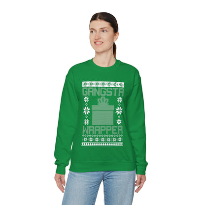 Gangsta Wrapper Funny Ugly Christmas Sweater Women Jumper Sweatshirt