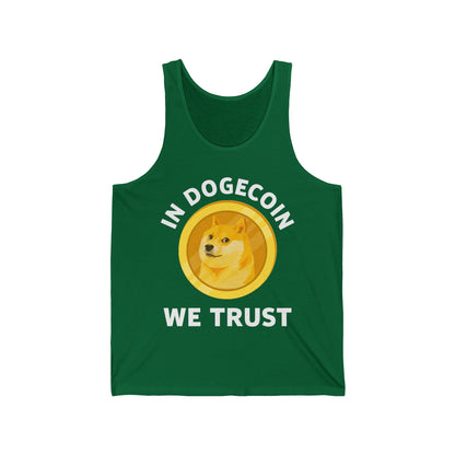 In Dogecoin We Trust Blockchain Doge Cryptocurrency Tank Tops