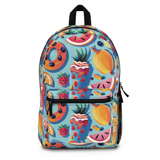 Food Paradise Vibrant Pattern Backpacks for Men Women Kids School Travel, Capacity School Backpacks